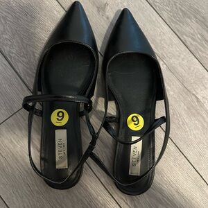 Steven By Steve Madden Black Strappy Flats